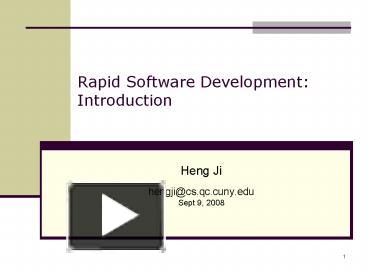 PPT – Rapid Software Development: Introduction PowerPoint presentation ...