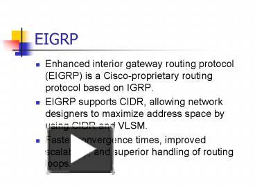 EIGRP presentation | free to view
