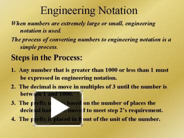 PPT – Engineering Notation PowerPoint presentation | free to view - id ...