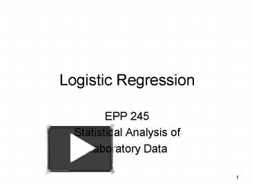 PPT – Logistic Regression PowerPoint presentation | free to download ...