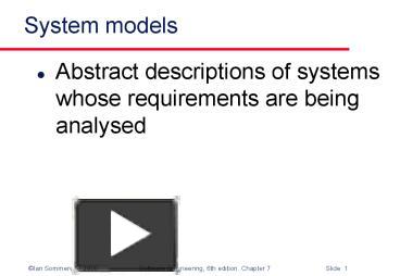 PPT – System models PowerPoint presentation | free to view - id: 16b07 ...