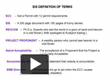 EIS DEFINITION OF TERMS presentation | free to view