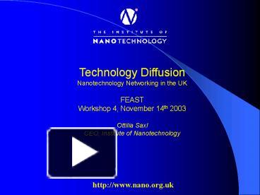 PPT – Technology Diffusion PowerPoint presentation | free to view - id ...