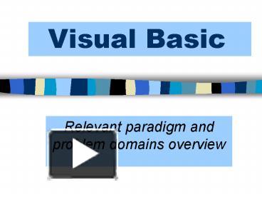 PPT – Visual Basic PowerPoint presentation | free to download - id ...