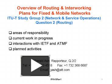PPT – Overview of Routing PowerPoint presentation | free to download ...