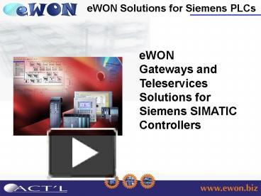 eWON Solutions for Siemens PLCs presentation | free to view