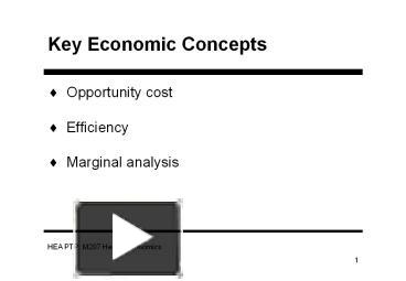 PPT – Key Economic Concepts PowerPoint presentation | free to download ...