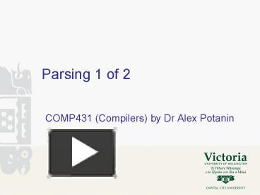 PPT – Parsing 1 of 2 PowerPoint presentation | free to view - id ...