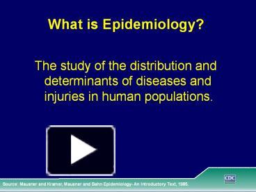 What is Epidemiology? presentation | free to view