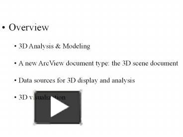 PPT – Overview PowerPoint presentation | free to download - id: 1753b4 ...