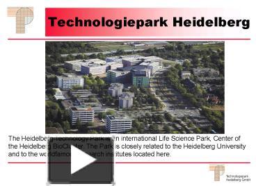 PPT – Technologiepark Heidelberg PowerPoint presentation | free to view ...