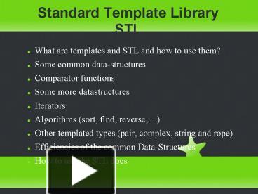 PPT – Standard Template Library STL PowerPoint presentation | free to ...