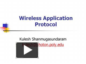 PPT – Wireless Application Protocol PowerPoint presentation | free to ...