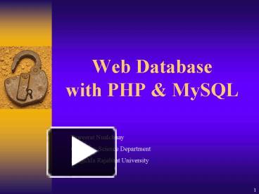 PPT – Web Database with PHP PowerPoint presentation | free to view - id ...