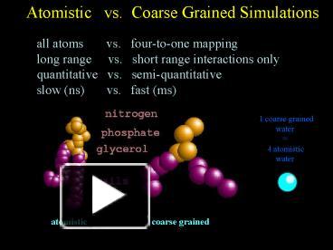 PPT – Atomistic vs' Coarse Grained Simulations PowerPoint presentation ...