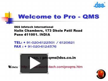 PPT – Welcome to Pro QMS PowerPoint presentation | free to view - id ...