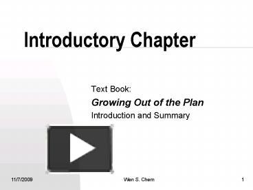 PPT – Introductory Chapter PowerPoint presentation | free to view - id ...