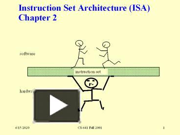 PPT – Instruction Set Architecture (ISA) Chapter 2 PowerPoint ...