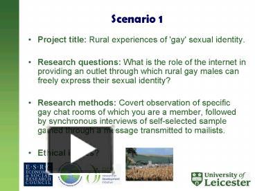 PPT – Scenario 1 PowerPoint presentation | free to view - id: 182812-ZDc1Z