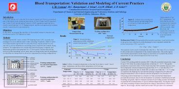 PPT – Blood Transportation: Validation and Modeling of Current ...