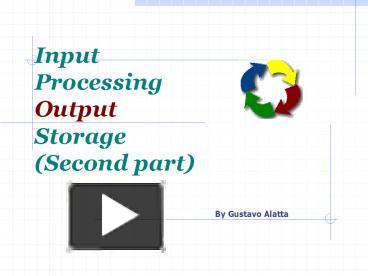 PPT – Input Processing Output Storage Second part PowerPoint ...