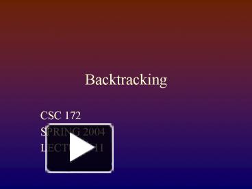 PPT – Backtracking PowerPoint presentation | free to download - id ...