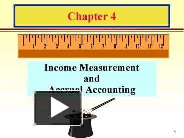 Income Measurement presentation | free to view