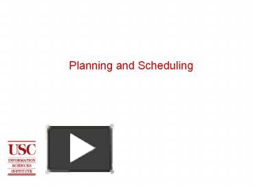 Planning and Scheduling presentation | free to download