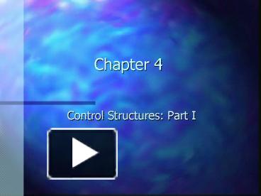 Control Structures: Part I presentation | free to view