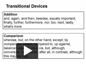Transitional Devices presentation | free to view