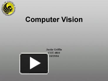 PPT – Computer Vision PowerPoint presentation | free to download - id ...