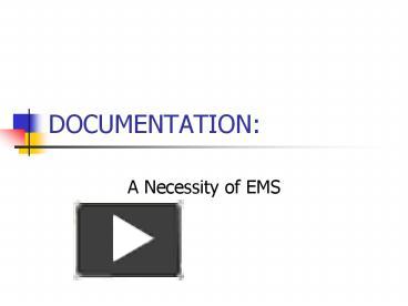 DOCUMENTATION: presentation | free to view