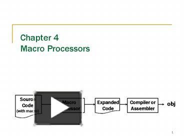 PPT – Chapter 4 Macro Processors PowerPoint presentation | free to view ...