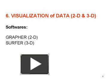 PPT – 6' VISUALIZATION of DATA 2D PowerPoint presentation | free to ...