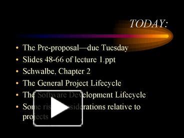 TODAY: presentation | free to view