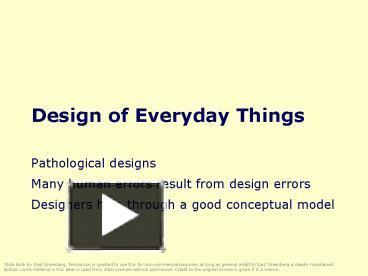 Design of Everyday Things presentation | free to download