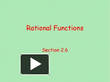 Rational Functions presentation | free to download