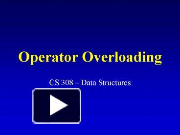 Operator Overloading presentation | free to download