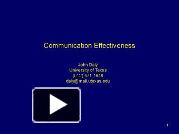 PPT – Communication Effectiveness PowerPoint presentation | free to ...