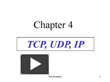 PPT – TCP, UDP, IP PowerPoint presentation | free to view - id: 1b651c ...