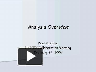 PPT – Analysis Overview PowerPoint presentation | free to download - id ...