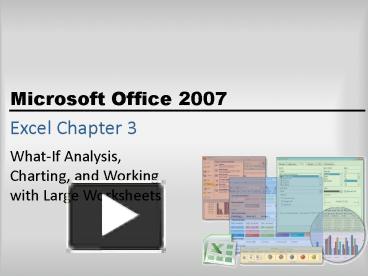 PPT – Excel Chapter 3 PowerPoint presentation | free to view - id ...