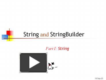 PPT – String and StringBuilder PowerPoint presentation | free to ...