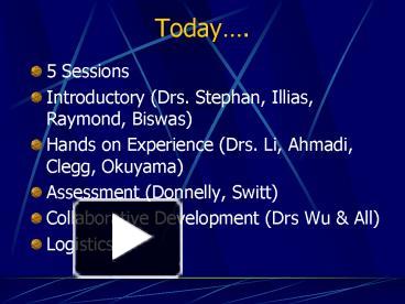 PPT – Today' PowerPoint presentation | free to view - id: 1ce9be-MjIwZ