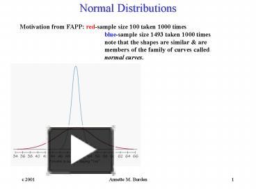 PPT – Normal Distributions PowerPoint presentation | free to view - id ...