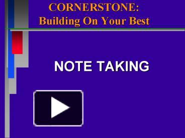 CORNERSTONE: Building On Your Best presentation | free to view