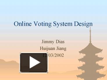 Online Voting System Design presentation | free to view