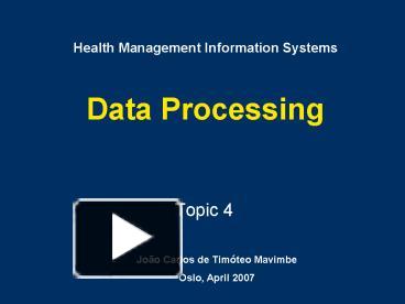 PPT – Data Processing PowerPoint presentation | free to view - id ...