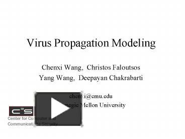 PPT – Virus Propagation Modeling PowerPoint presentation | free to ...