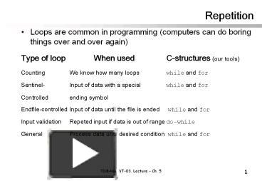 PPT – Repetition PowerPoint presentation | free to download - id ...